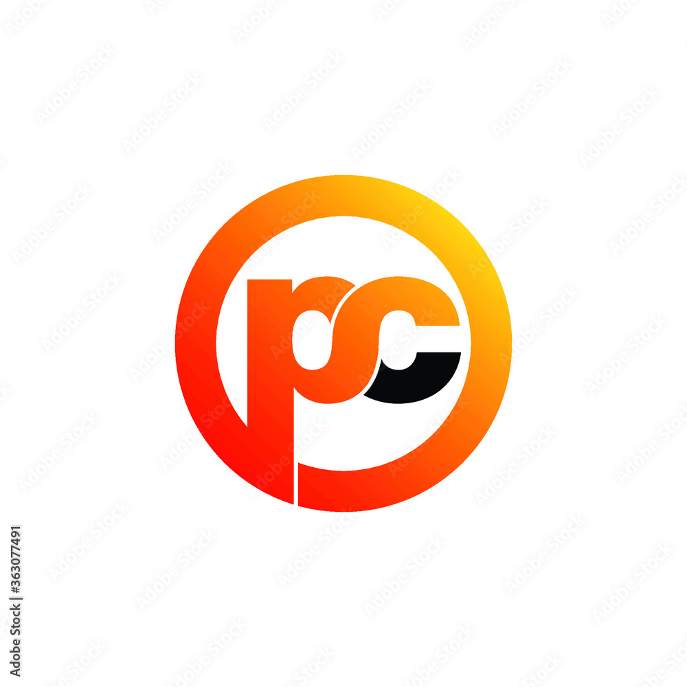 Letter pc circle logo icon design vector. monogram logo vector illustration Letter pc circle logo icon design vector. monogram logo vector illustration