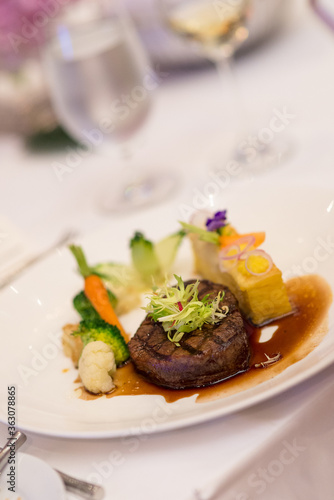 beef steak with vegetable