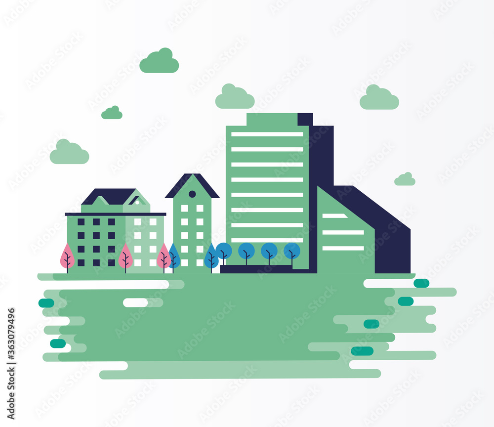 city minimal cityscape scene frame city minimal cityscape scene frame