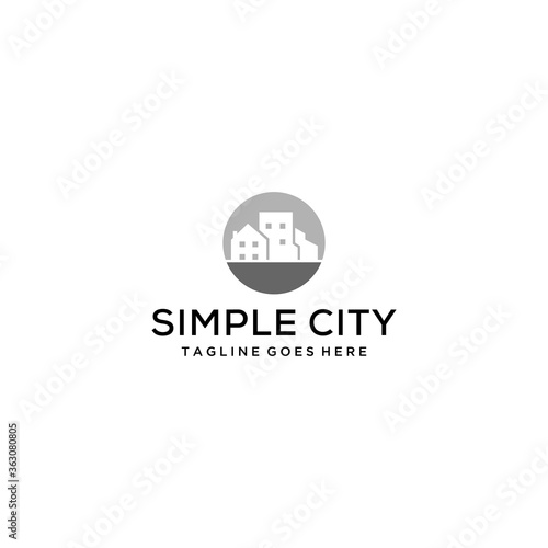 Fototapeta Naklejka Na Ścianę i Meble -  Creative modern real estate building sign logo design template