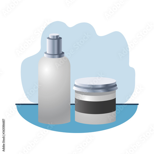 pot and bottle products branding isolated icons