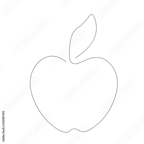apple on white background vector illustration 