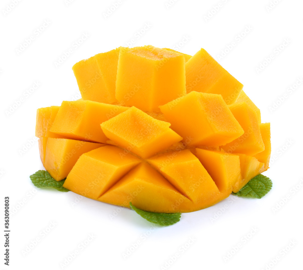 mango slice isolated on white background Clipping Path mango slice isolated on white background Clipping Path