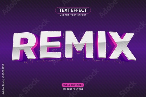 Editable Text Effect Remix Disk Jockey Night Club Vector Style for advertising, social media branding, and many and many More