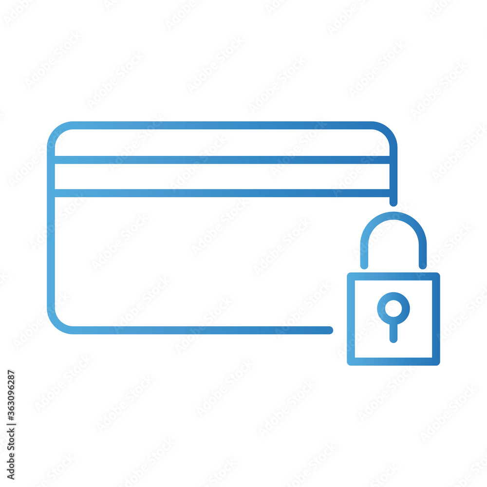 credit card with padlock payment online gradient style icon credit card with padlock payment online gradient style icon
