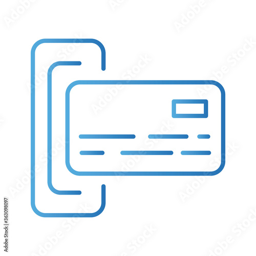 credit card payment online gradient style icon