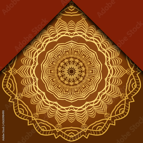 Ταπετσαρία Mandala ornament concept flyer