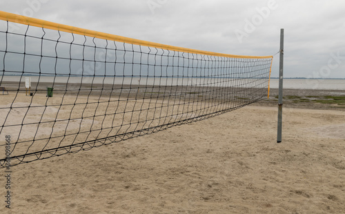 volleyball net on a beach