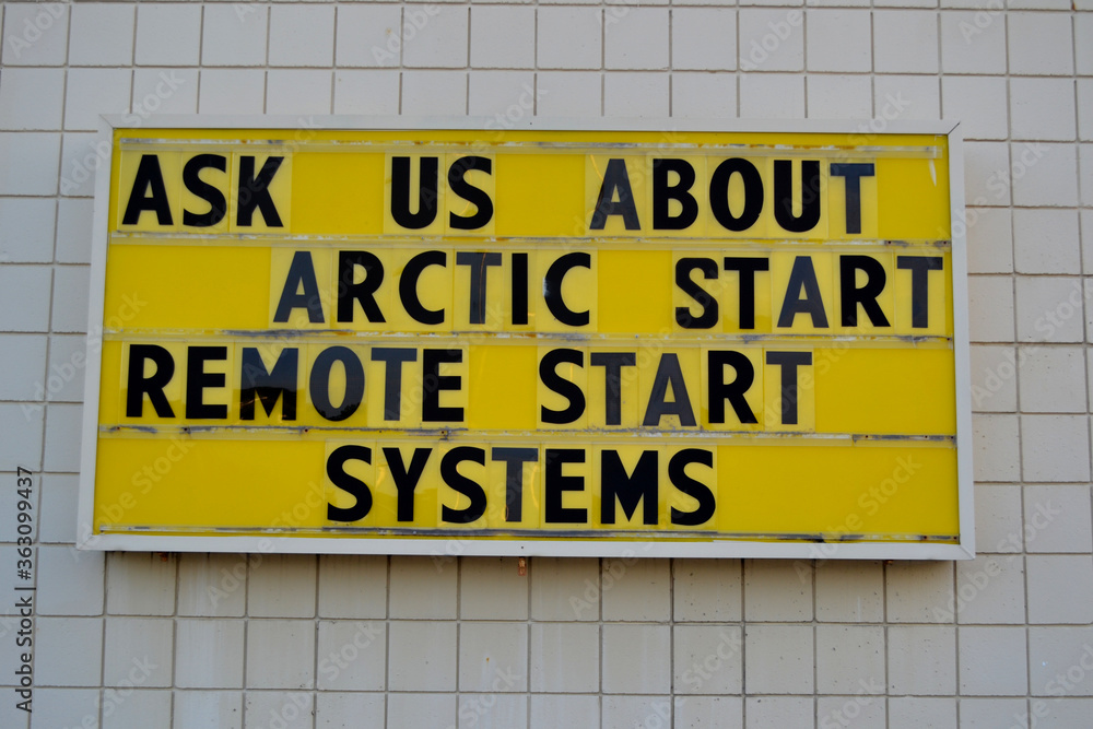Ask Us About Arctic Start Remote Start Systems Signage