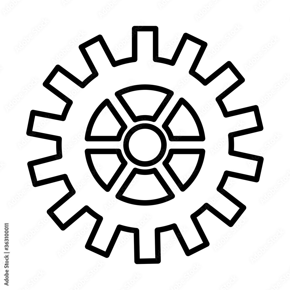 gear machine work line style icon gear machine work line style icon