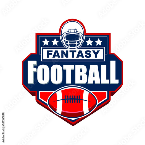 American Football Badge Logo Design Template