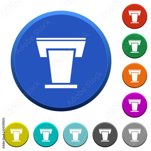 Conference podium beveled buttons