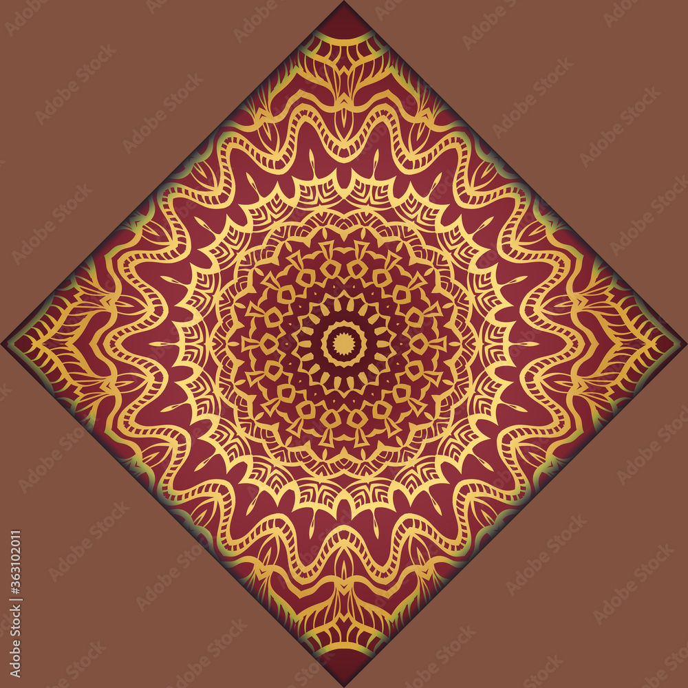 Template Greeting Card, Invitation With Space For Text. Mandala Design. Vector Illustration. Template Greeting Card, Invitation With Space For Text. Mandala Design. Vector Illustration.