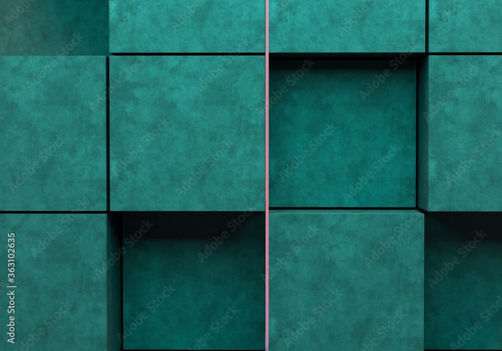 Fototapeta premium Abstract green colorful geometric background