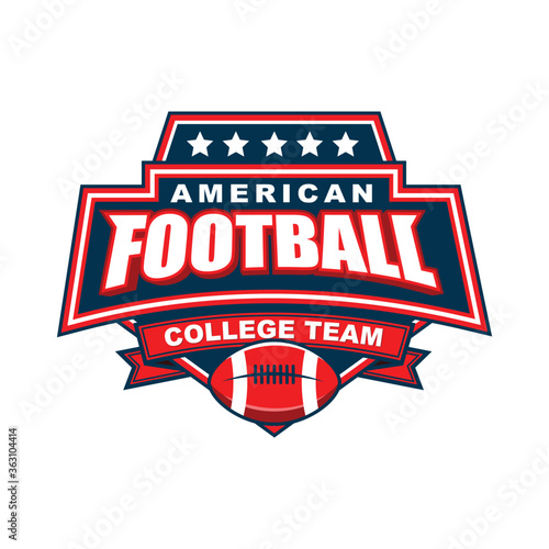 American Football Badge Logo Design Template
