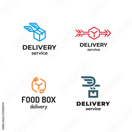 Vector Delivery Logo Design Set