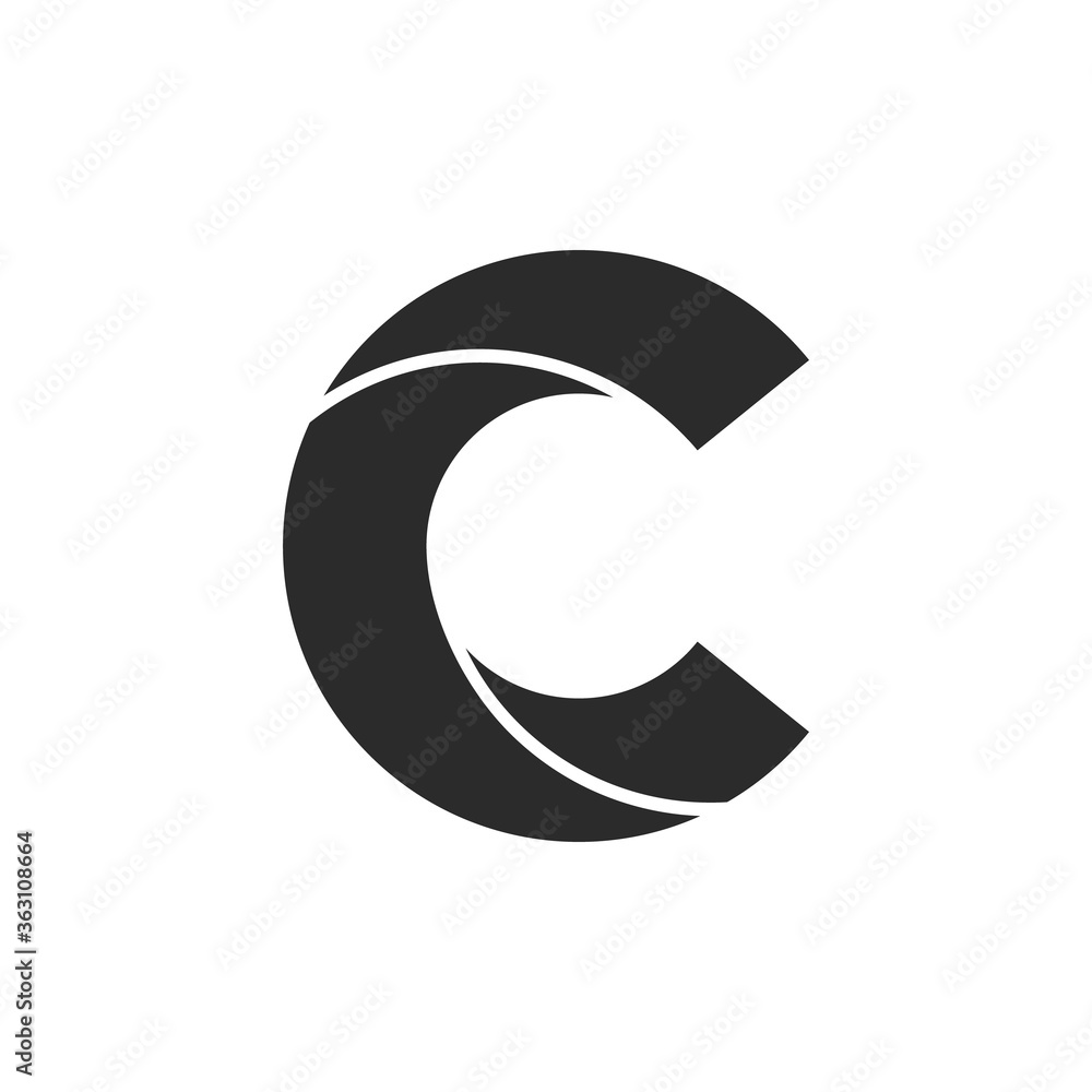 Letter C Logo Template Vector. C monogram logo vector. C symbol vector. Letter C Logo Template Vector. C monogram logo vector. C symbol vector.