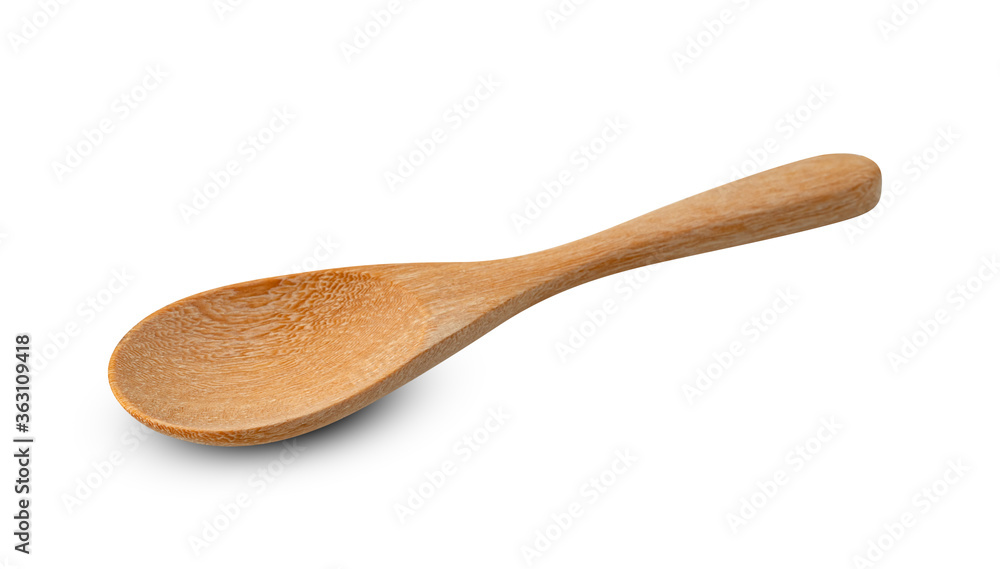 wooden spoon isolated on white background ,include clipping path wooden spoon isolated on white background ,include clipping path
