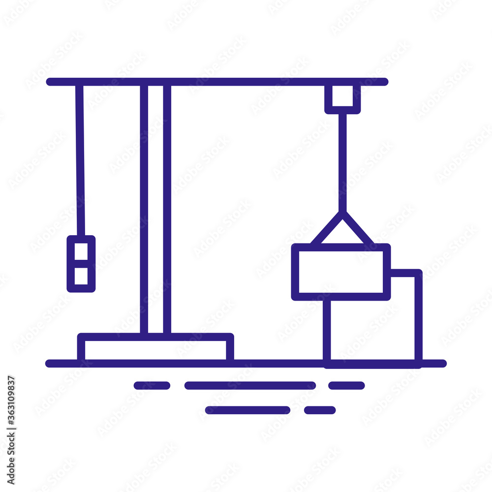 crane lifting tower line style icon crane lifting tower line style icon