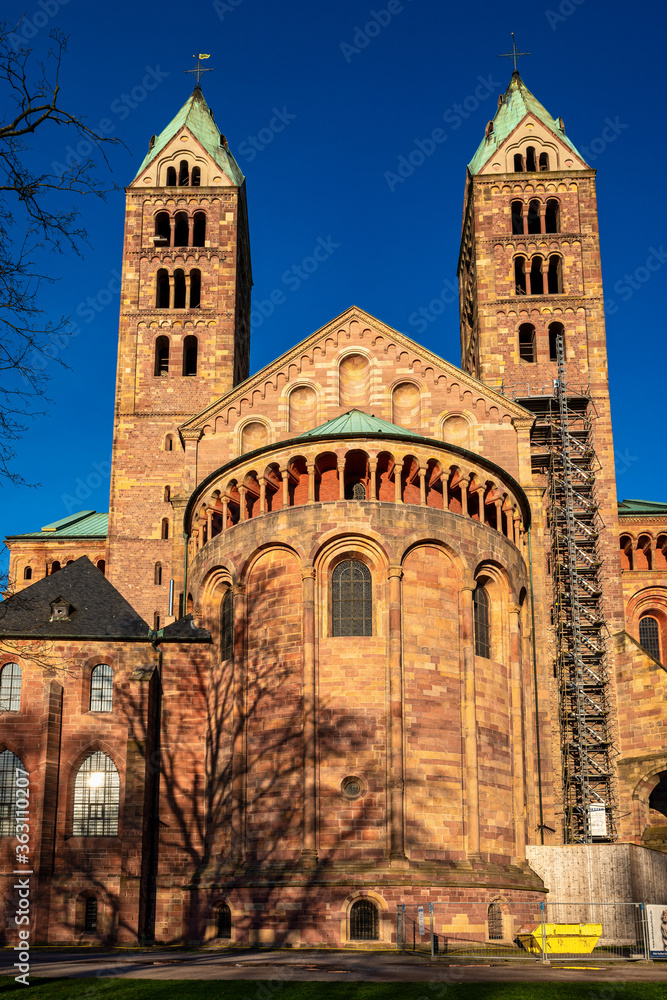 Cathedral in Speyer, Germany. The Imperial Cathedral Basilica of the Assumption