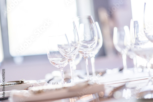 wonderfully laid festive table with decorative elements