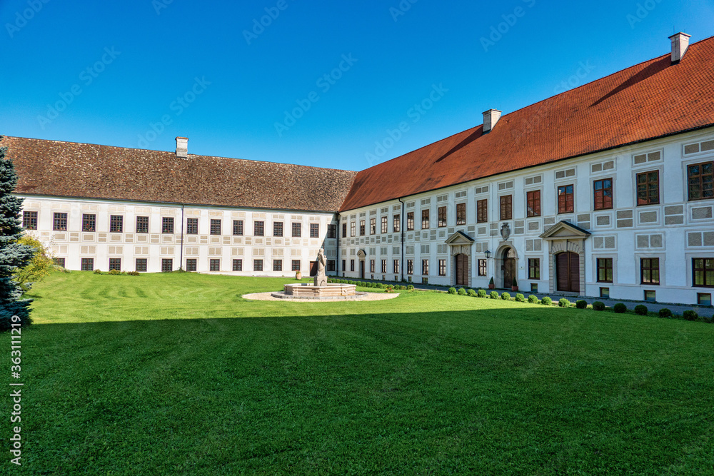 Wessobrunn Abbey, a Benedictine monastery near Weilheim in Bavaria, Germany