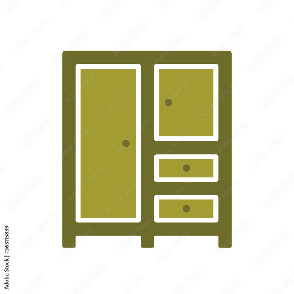 Cupboard Illustration vector simple design Cupboard Illustration vector simple design