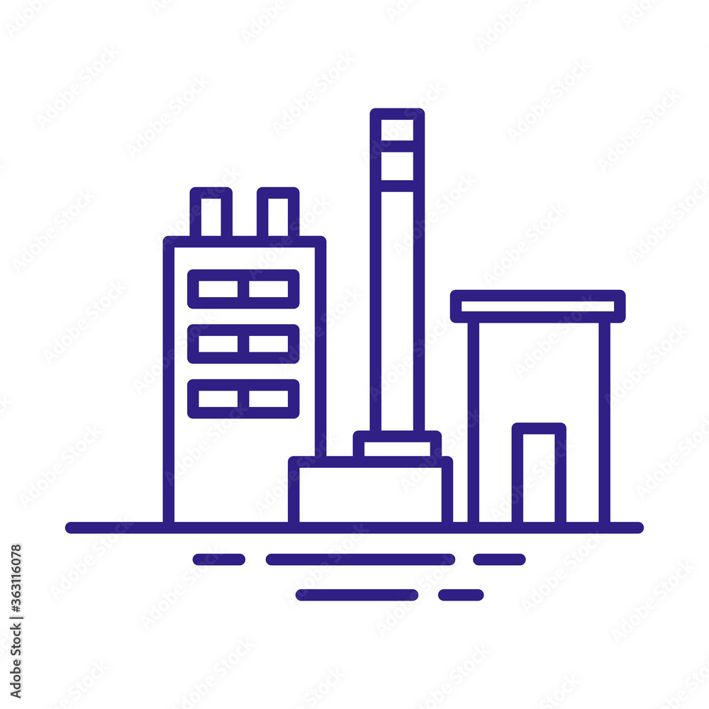 factory building line style icon factory building line style icon