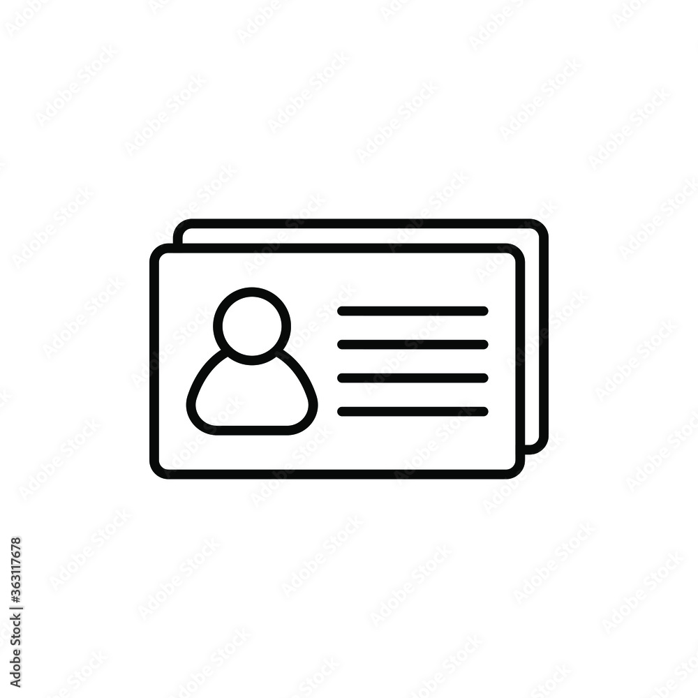 Id Card line icon Id Card line icon