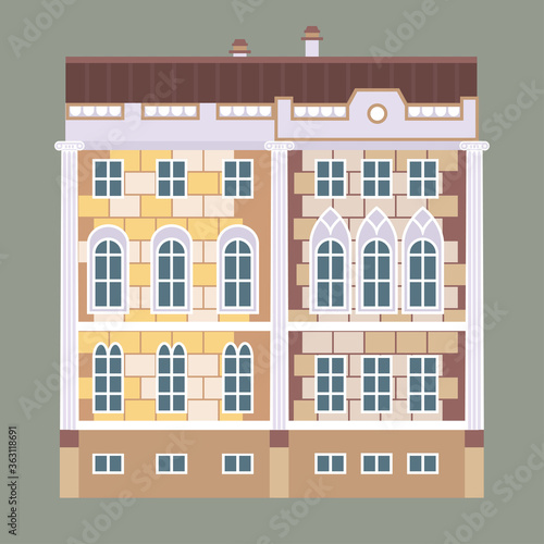 house facade with windows