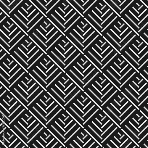 Seamless abstract striped patterns with elements of rhombuses