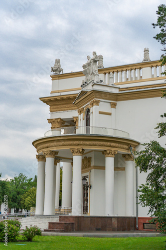 building in VDNH park in Moscow in the summer of 2020