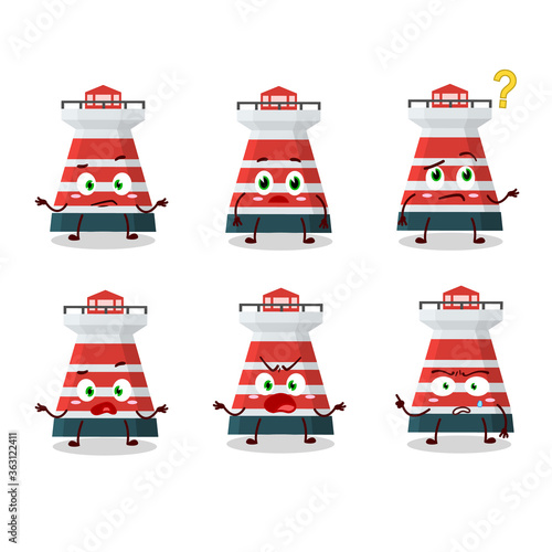 Cartoon character of mercusuar with what expression