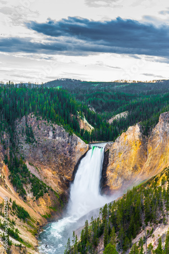 The lower fall in Yellowstone National Park, Wyoming.