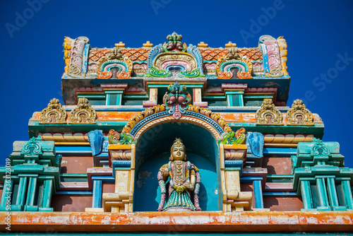 Indian god top of the temple at kanyakumari temple, Tamil Nadu, India. photo