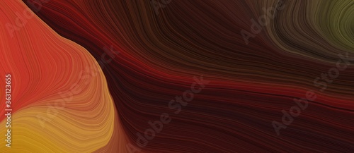 background graphic element with contemporary waves design with coffee, very dark pink and sienna color