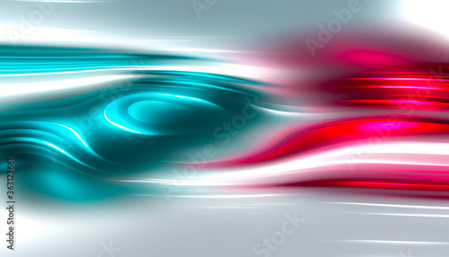 Abstract modern background with smooth neon liquid lines. Light lines  bright accent background. Acrylic fluid abstract.