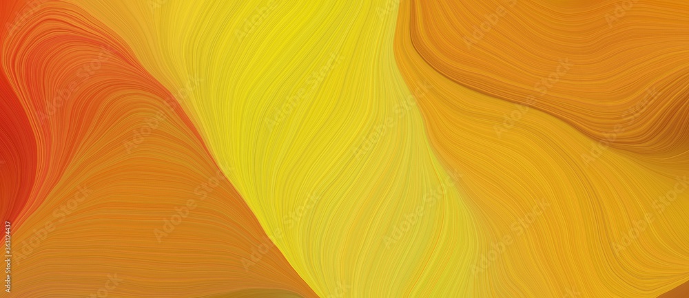 Fototapeta projekt graficzny tła z krzywą ilustracją tła z brązem, żywym pomarańczowym i złotym kolorem pręta