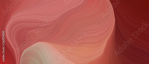 background graphic illustration with elegant curvy swirl waves background design with indian red, dark red and rosy brown color
