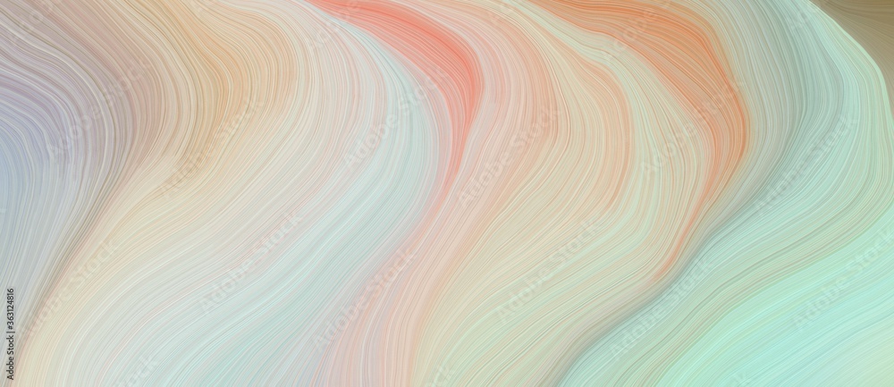 Fototapeta premium background graphic element with modern soft curvy waves background illustration with pastel gray, rosy brown and tan color