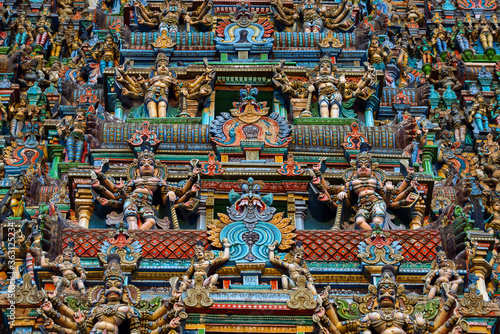 Meenakshi hindu temple in Madurai, Tamil Nadu, South India photo