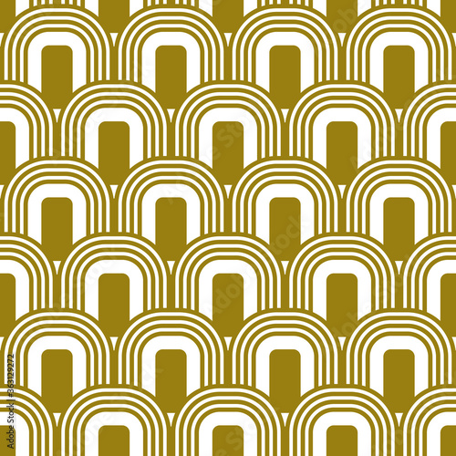 Art Deco seamless gold pattern in 1920s style