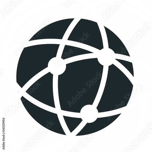 Global technology or social network Vector icon