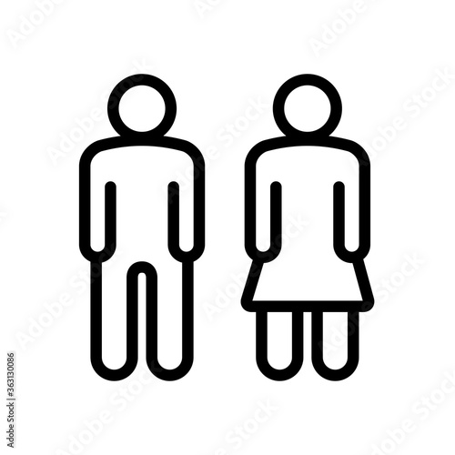 men and women icon prefer to toilet door or toilet symbol, etc