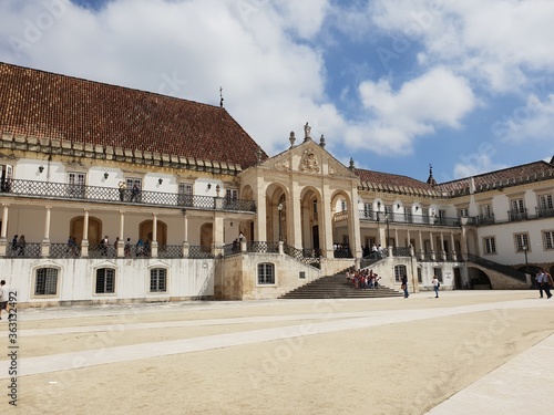 Gelände der berühmten alten Universität von Coimbra Portugal