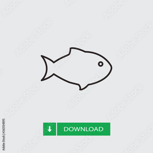 Fish icon vector. Fishing sign © Yusif