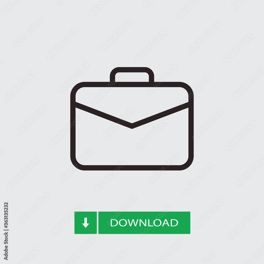 Briefcase icon vector. Suitcase sign Briefcase icon vector. Suitcase sign