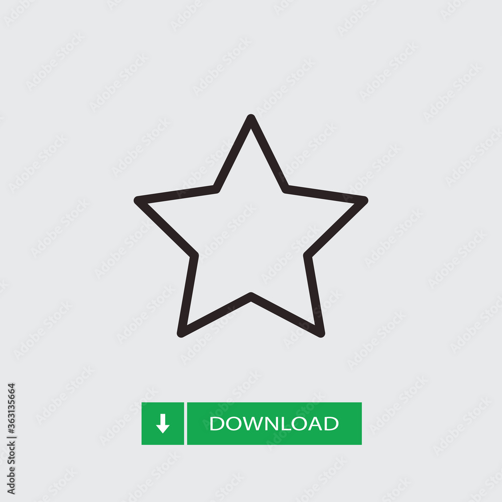Star icon vector. Favorite sign Star icon vector. Favorite sign