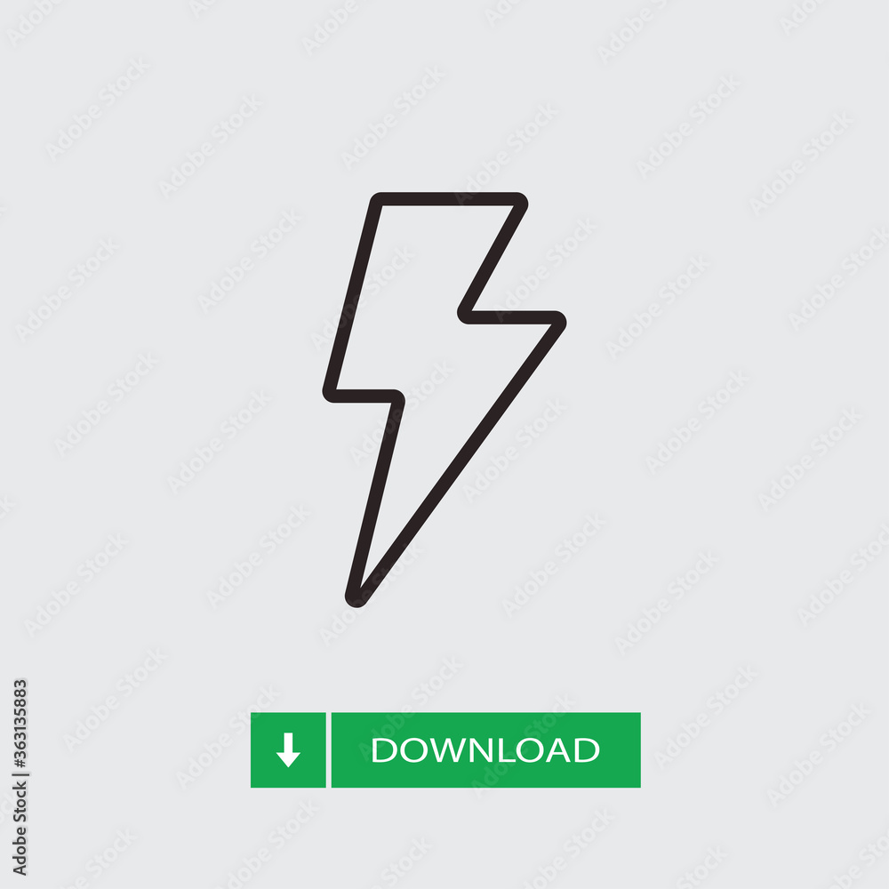 Flash icon vector. Lightning sign Flash icon vector. Lightning sign