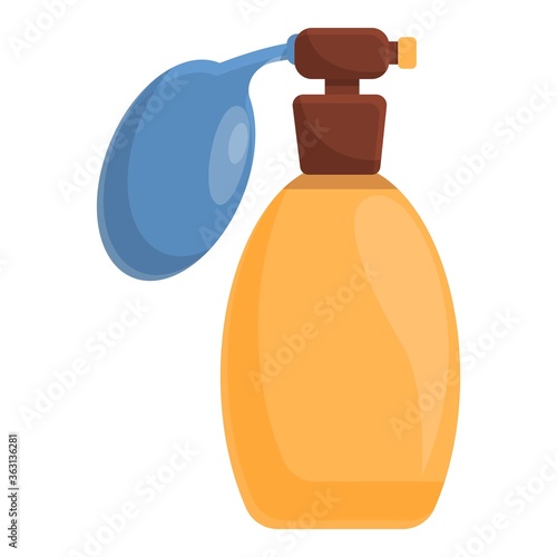 Groomer perfume bottle icon. Cartoon of groomer perfume bottle vector icon for web design isolated on white background